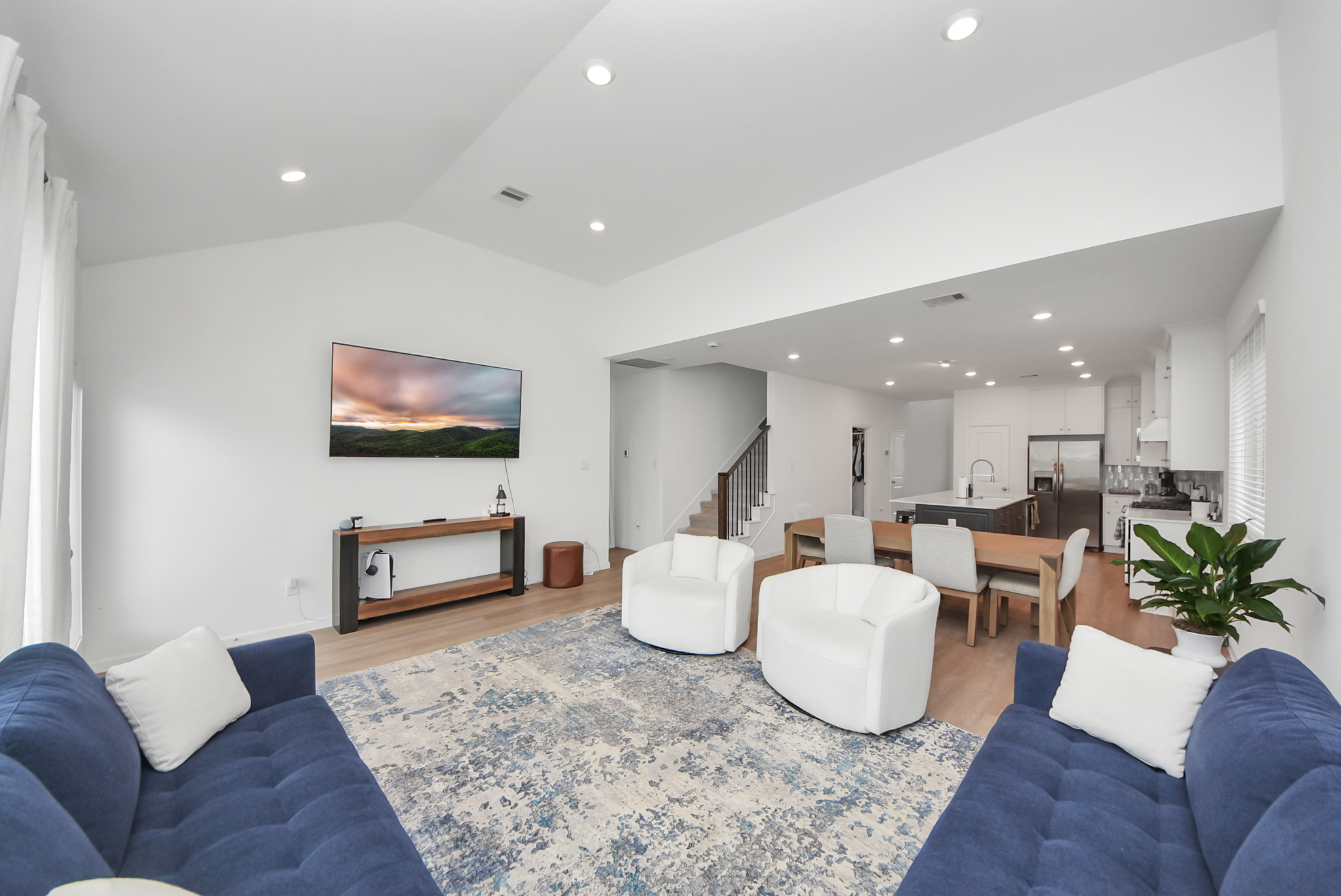 Living room and open concept layout